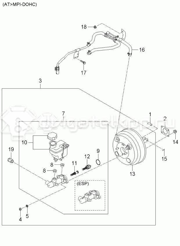 Фото Трубка вакуумная для двигателя G4KA для Naza / Kia 146 л.с 16V 2.0 л бензин 591201D000 {forloop.counter}}