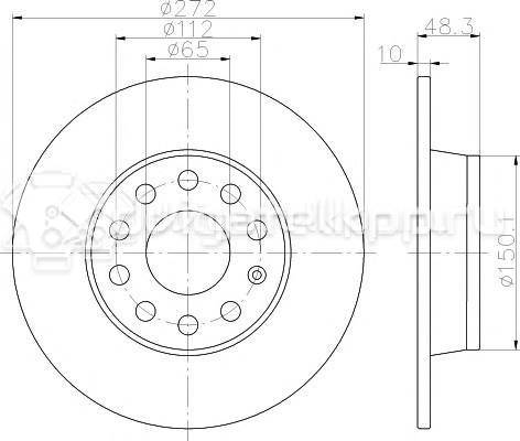 Фото Диск тормозной задний  1K0615601AA для Seat Leon / Altea / Ateca Kh7 {forloop.counter}}