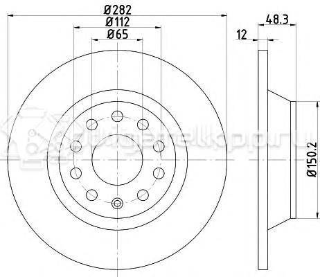 Фото Диск тормозной задний  1K0615601AD для Audi A3 / A4 / Q3 8U {forloop.counter}}