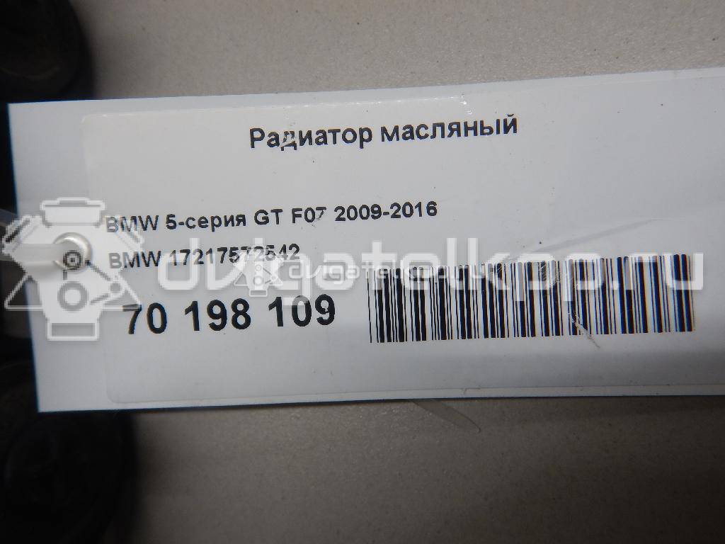 Фото Радиатор масляный для двигателя N63 B44 A для Alpina / Bmw 540-600 л.с 32V 4.4 л бензин 17217572542 {forloop.counter}}