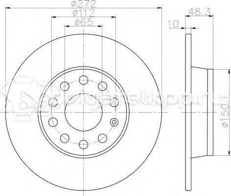 Фото Диск тормозной задний  1K0615601AA для Seat Leon / Altea / Ateca Kh7 {forloop.counter}}