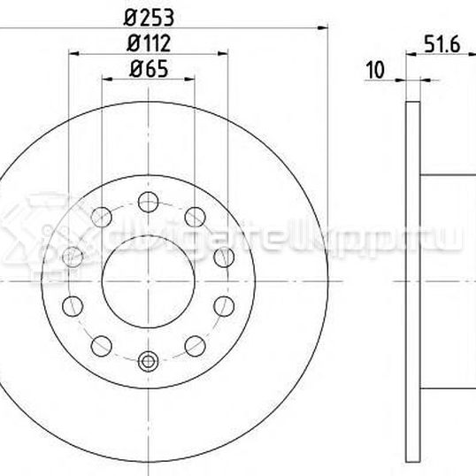 Фото Диск тормозной задний  5C0615601 для Audi A3